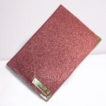 Load image into Gallery viewer, Pearl Luxury Rose Gold Glitter Passport Holder - JHENELLA ISAAC
