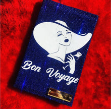 Load image into Gallery viewer, Glittered Aria Queen of the Night Luxury Passport Holder (Available in Black, Blue, Green, Purple, Silver, Gold) - JHENELLA ISAAC